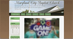 Desktop Screenshot of marylandcitybaptist.org