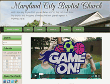 Tablet Screenshot of marylandcitybaptist.org